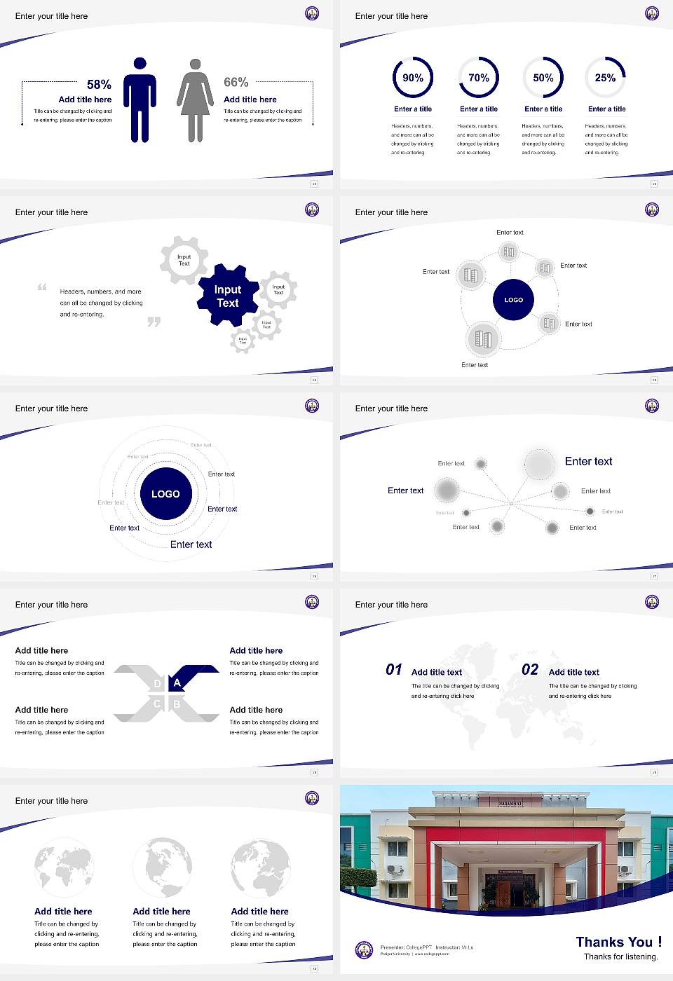 Periyar University Course/Courseware Creation PPT Template16:9 ratio PPT effect preview image4