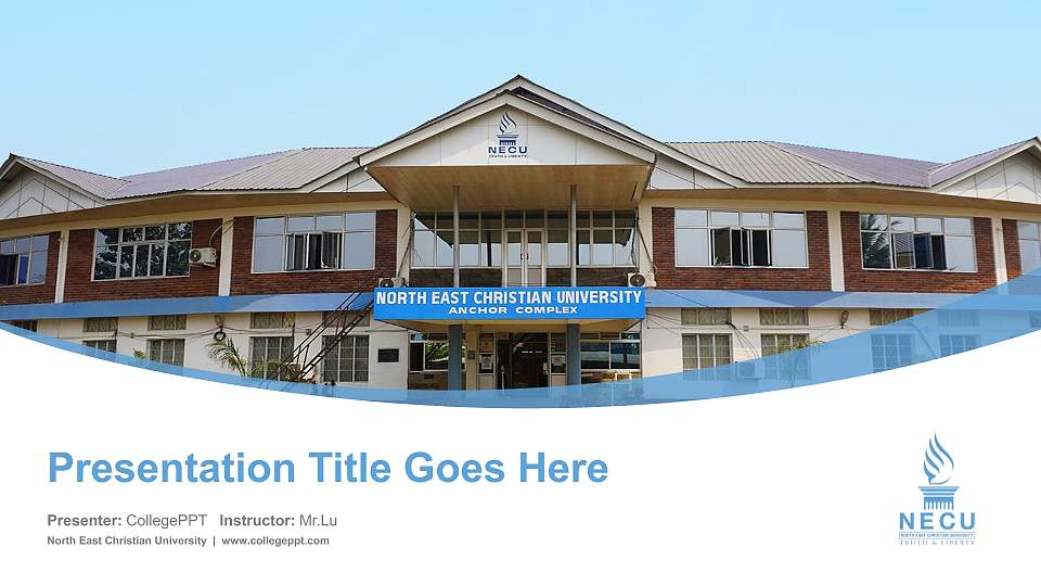 North East Christian University Course/Courseware Creation PPT Template16:9 ratio PPT effect preview image