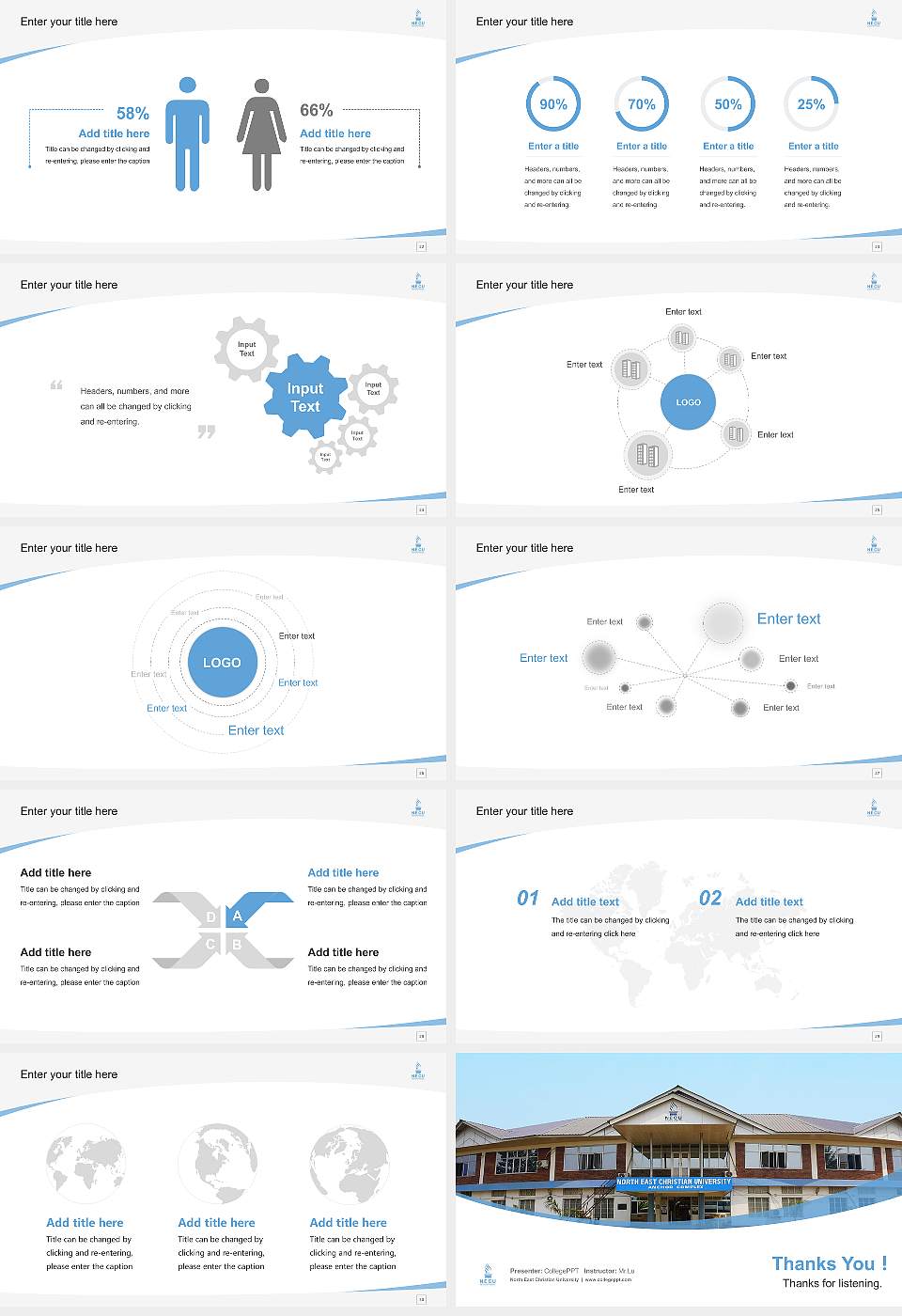 North East Christian University Course/Courseware Creation PPT Template16:9 ratio PPT effect preview image4
