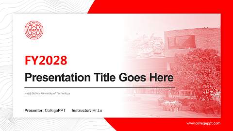 Netaji Subhas University of Technology Academic Presentation/Research Findings Report PPT Template