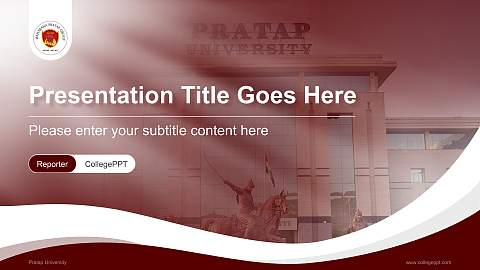 Pratap University Lecture Sharing and Networking Event PPT Template