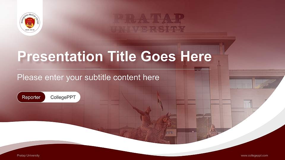 Pratap University Lecture Sharing and Networking Event PPT Template16:9 ratio PPT effect preview image