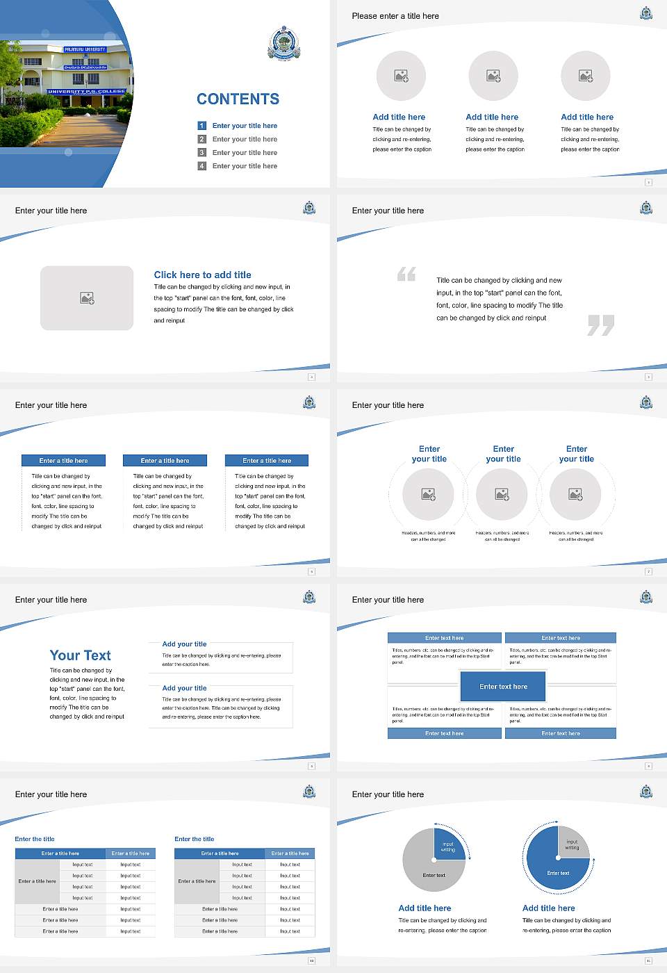 Palamuru University Course/Courseware Creation PPT Template16:9 ratio PPT effect preview image2