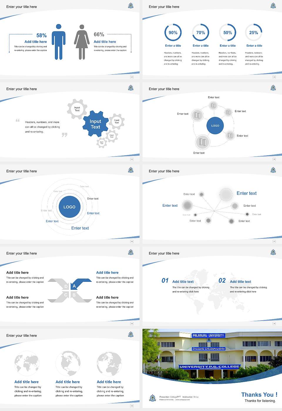 Palamuru University Course/Courseware Creation PPT Template16:9 ratio PPT effect preview image4