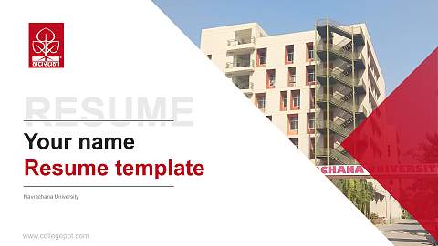 Navrachana University Resume PPT Template