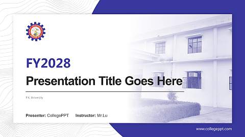 P.K. University Academic Presentation/Research Findings Report PPT Template