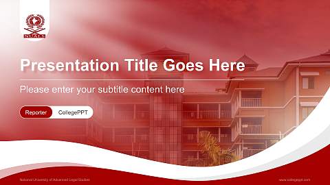 National University of Advanced Legal Studies Lecture Sharing and Networking Event PPT Template
