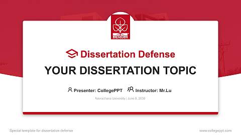 Navrachana University Graduation Thesis Defense PPT Template