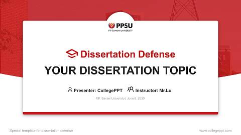 P.P. Savani University Graduation Thesis Defense PPT Template