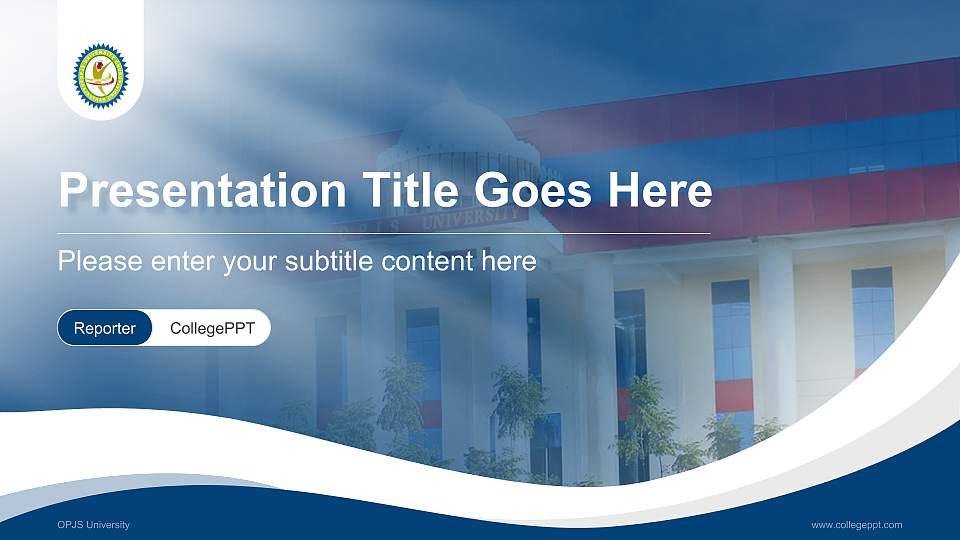 OPJS University Lecture Sharing and Networking Event PPT Template16:9 ratio PPT effect preview image