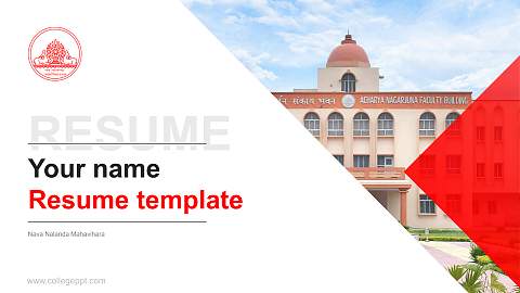 Nava Nalanda Mahavihara Resume PPT Template