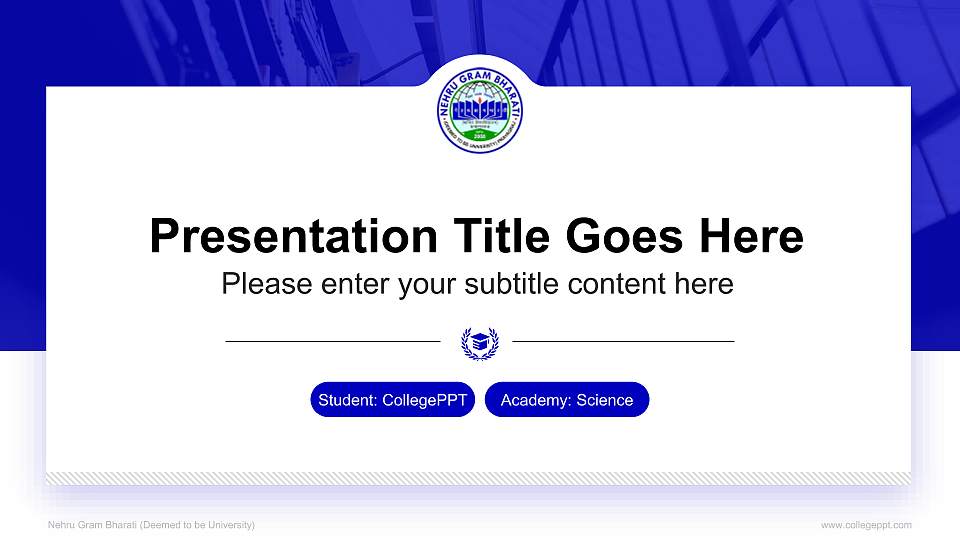 Nehru Gram Bharati (Deemed to be University) National Scholarship Defense PPT Template16:9 ratio PPT effect preview image