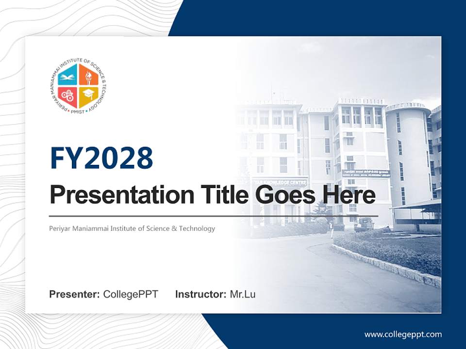 Periyar Maniammai Institute of Science & Technology Academic Presentation/Research Findings Report PPT Template4:3 ratio PPT effect preview image5