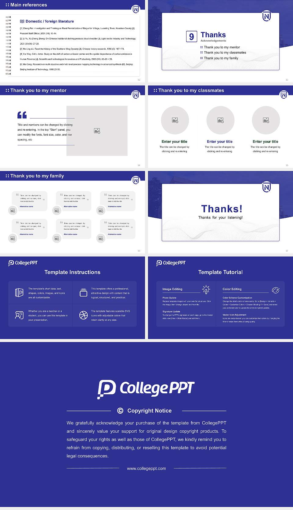 NITTE University Graduation Thesis Defense PPT Template16:9 ratio PPT effect preview image7
