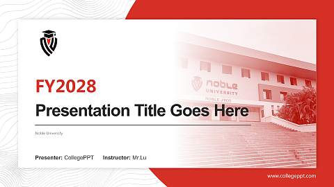 Noble University Academic Presentation/Research Findings Report PPT Template