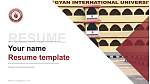 Pragyan International University CV Modèle PPT