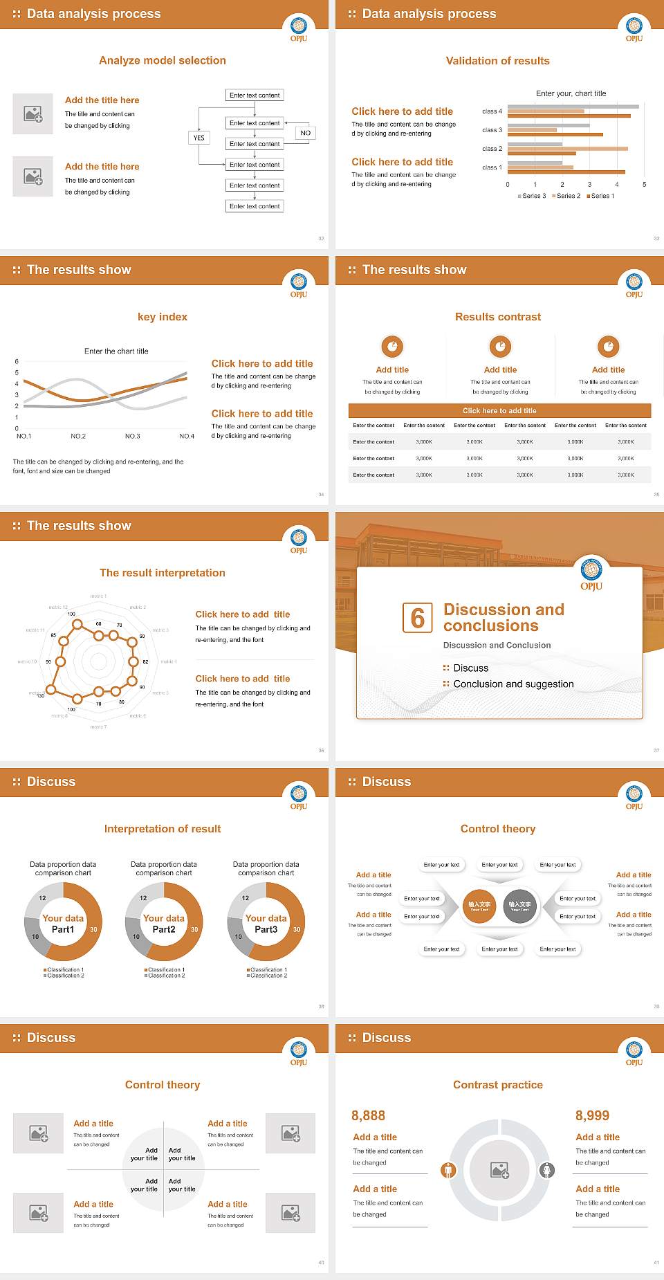 O.P. Jindal University Graduation Thesis Defense PPT Template4:3 ratio PPT effect preview image5