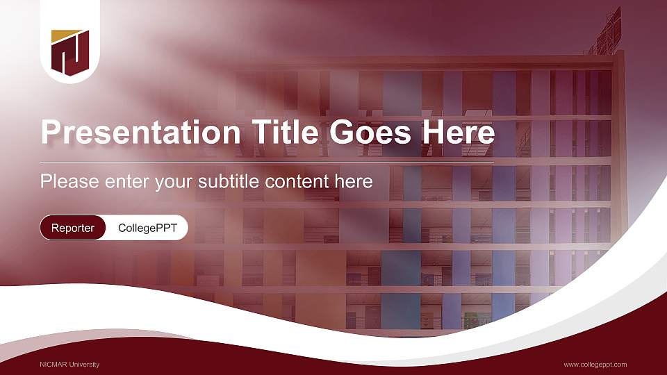 NICMAR University Lecture Sharing and Networking Event PPT Template16:9 ratio PPT effect preview image