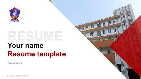 Patliputra University Resume PPT Template