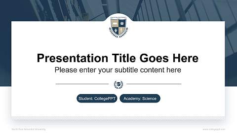 North East Adventist University National Scholarship Defense PPT Template
