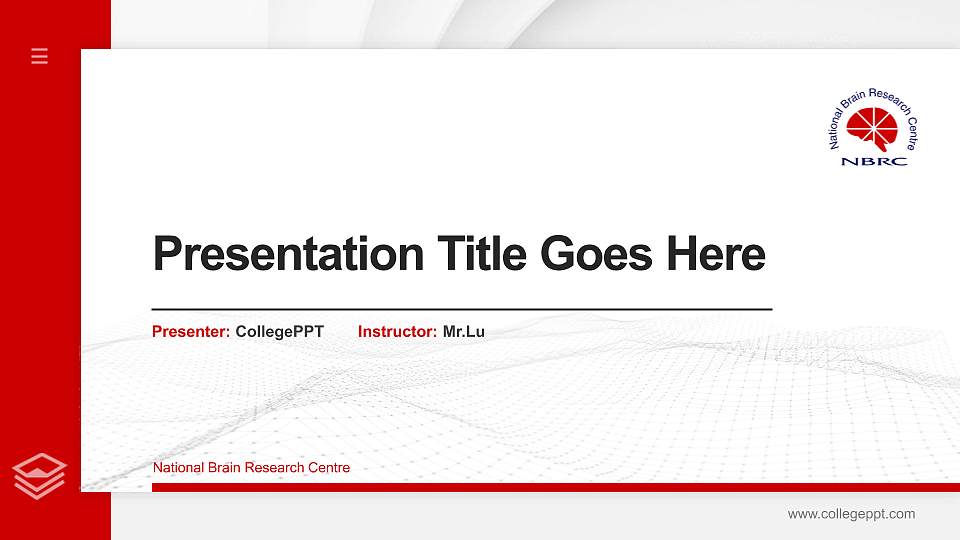 National Brain Research Centre Thesis Proposal/Graduation Defense PPT Template16:9 ratio PPT effect preview image