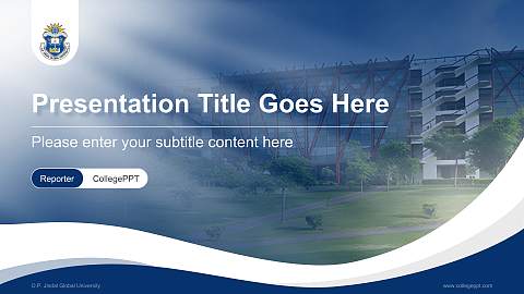 O.P. Jindal Global University Lecture Sharing and Networking Event PPT Template