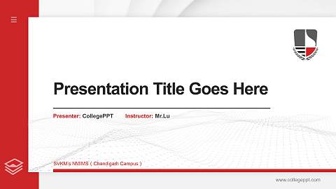 SVKM’s NMIMS（Chandigarh Campus） Thesis Proposal/Graduation Defense PPT Template