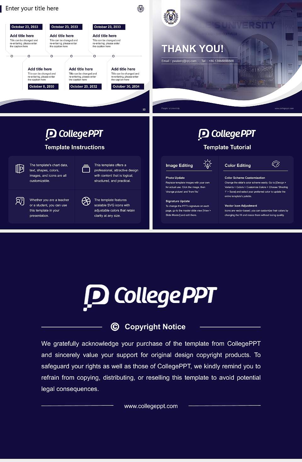 People ‘s University Lecture Sharing and Networking Event PPT Template4:3 ratio PPT effect preview image4