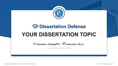 Poornima University Graduation Thesis Defense PPT Template