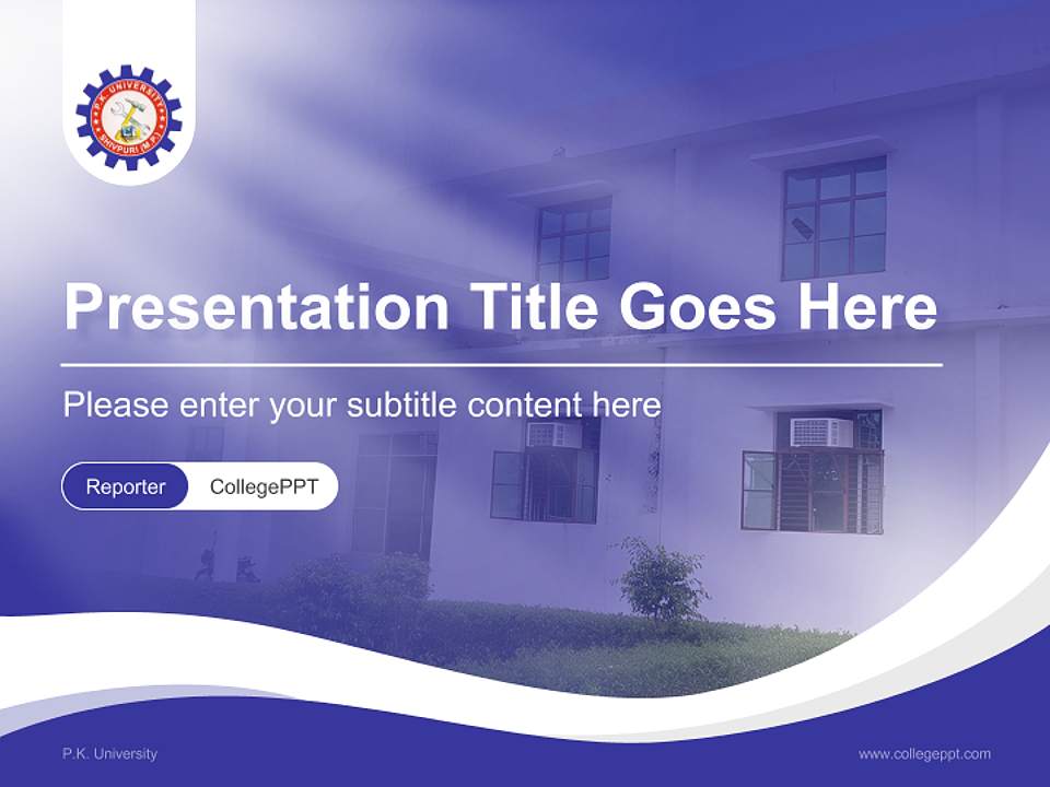 P.K. University Lecture Sharing and Networking Event PPT Template4:3 ratio PPT effect preview image4