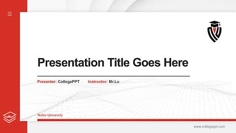 Noble University Thesis Proposal/Graduation Defense PPT Template