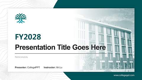 Plaksha University Academic Presentation/Research Findings Report PPT Template