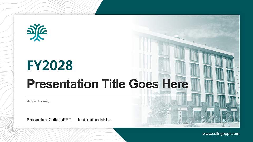 Plaksha University Academic Presentation/Research Findings Report PPT Template16:9 ratio PPT effect preview image