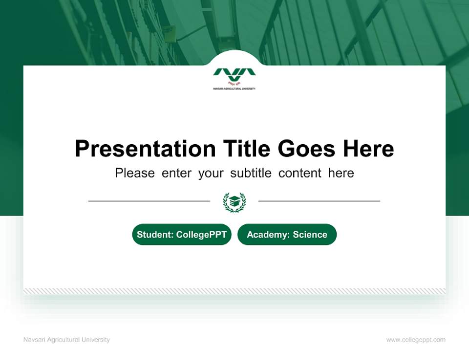 Navsari Agricultural University National Scholarship Defense PPT Template4:3 ratio PPT effect preview image4