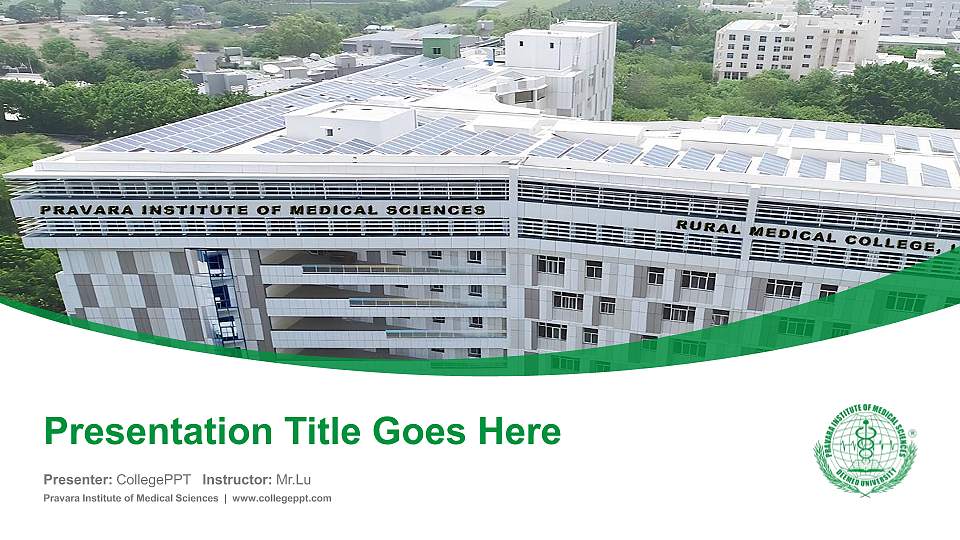 Pravara Institute of Medical Sciences Course/Courseware Creation PPT Template16:9 ratio PPT effect preview image