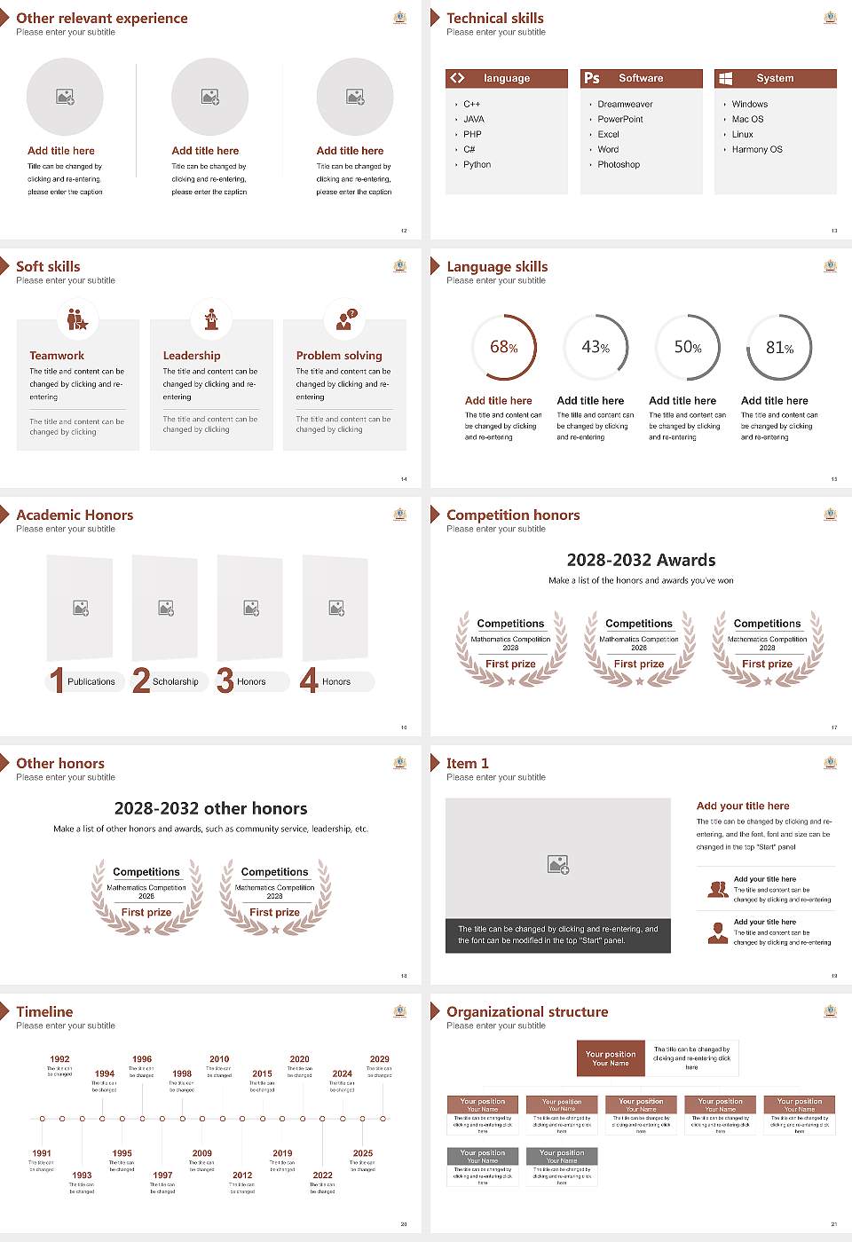 Nrupathunga University Resume PPT Template16:9 ratio PPT effect preview image3