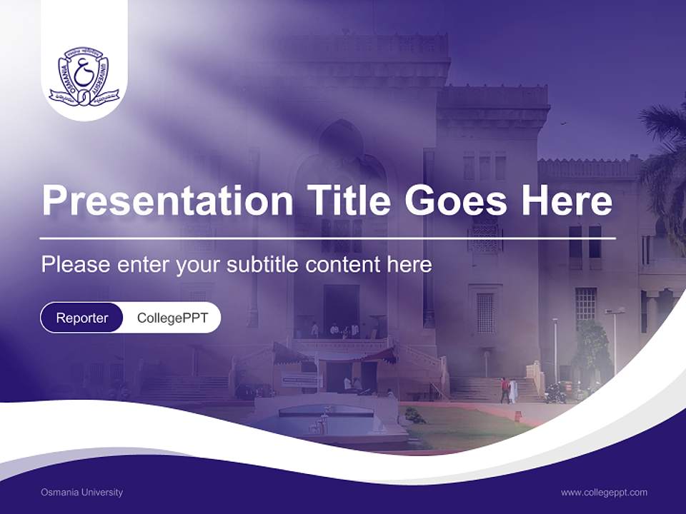 Osmania University Lecture Sharing and Networking Event PPT Template4:3 ratio PPT effect preview image4