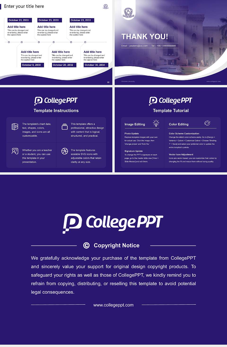 Osmania University Lecture Sharing and Networking Event PPT Template4:3 ratio PPT effect preview image4