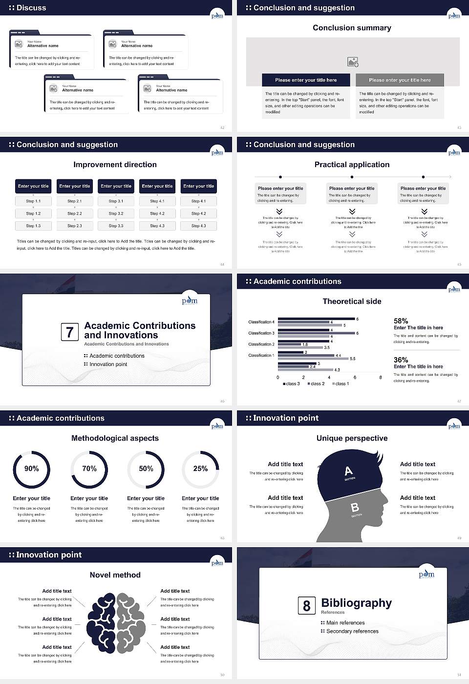 PDM University Graduation Thesis Defense PPT Template16:9 ratio PPT effect preview image6