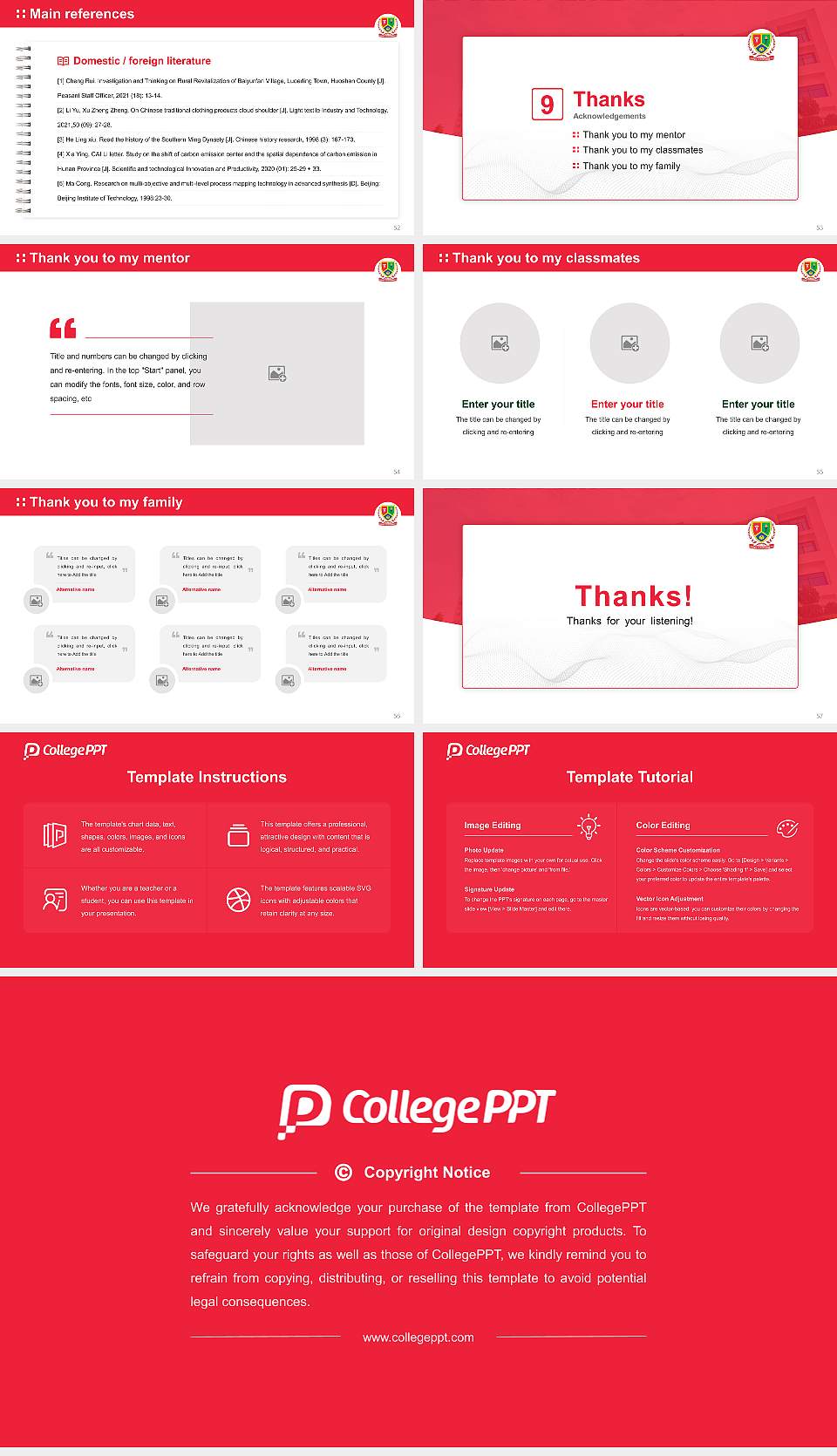 Nims University Graduation Thesis Defense PPT Template16:9 ratio PPT effect preview image7
