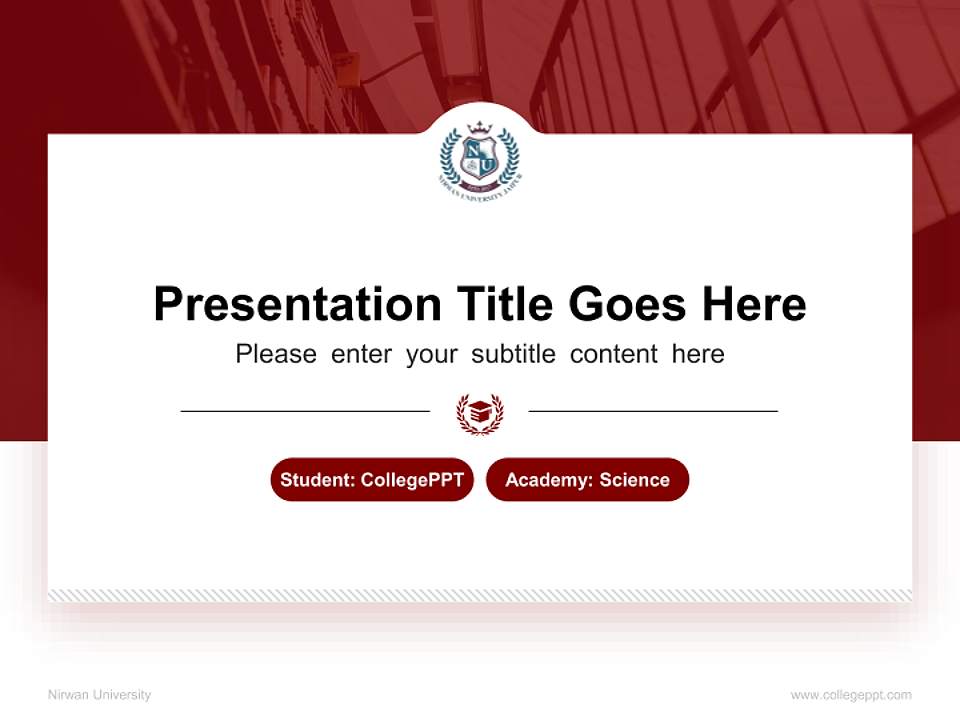 Nirwan University National Scholarship Defense PPT Template4:3 ratio PPT effect preview image4