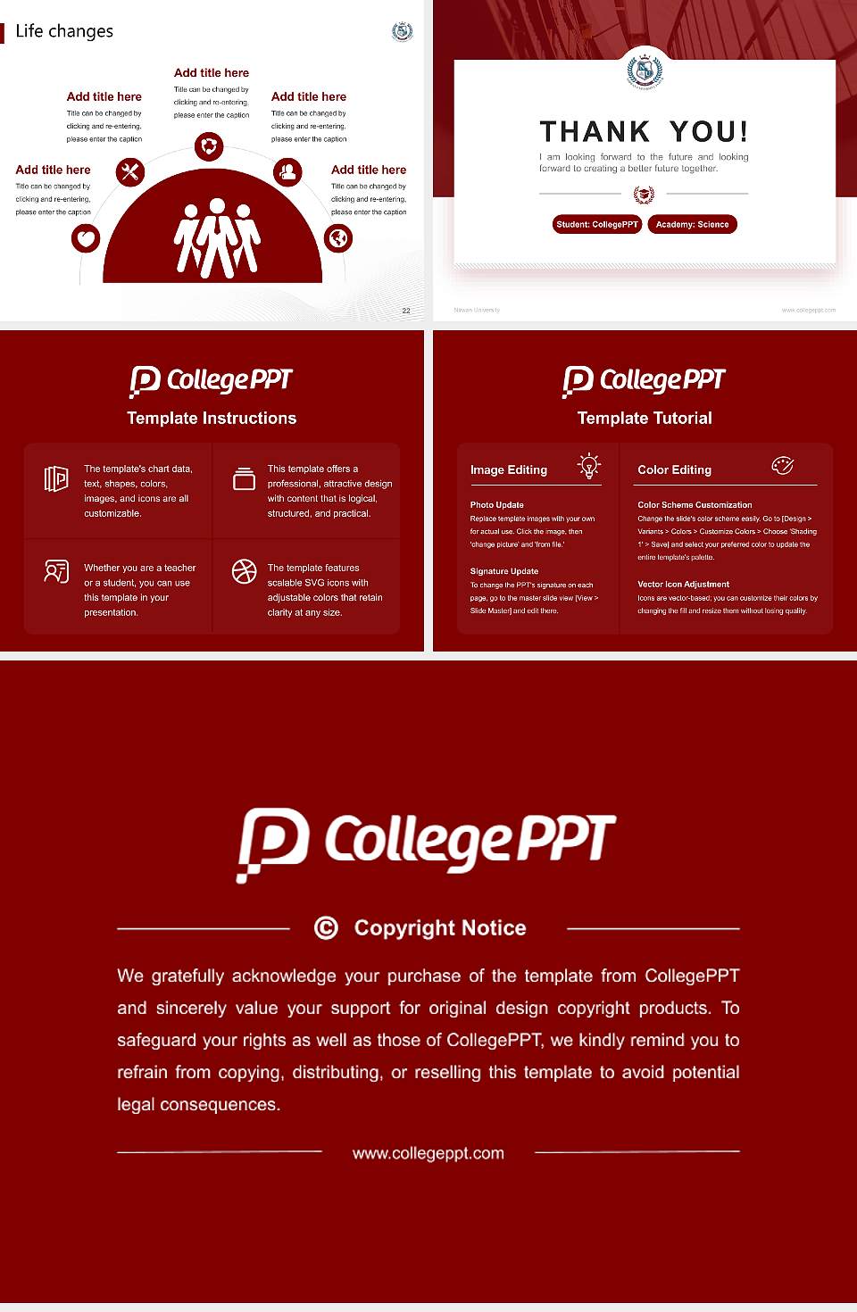 Nirwan University National Scholarship Defense PPT Template4:3 ratio PPT effect preview image4