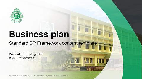 Odisha University of Agriculture and Technology Competition/Entrepreneurship Contest PPT Template