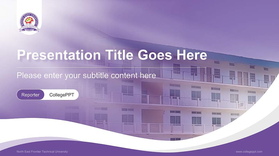 North East Frontier Technical University Lecture Sharing and Networking Event PPT Template16:9 ratio PPT effect preview image