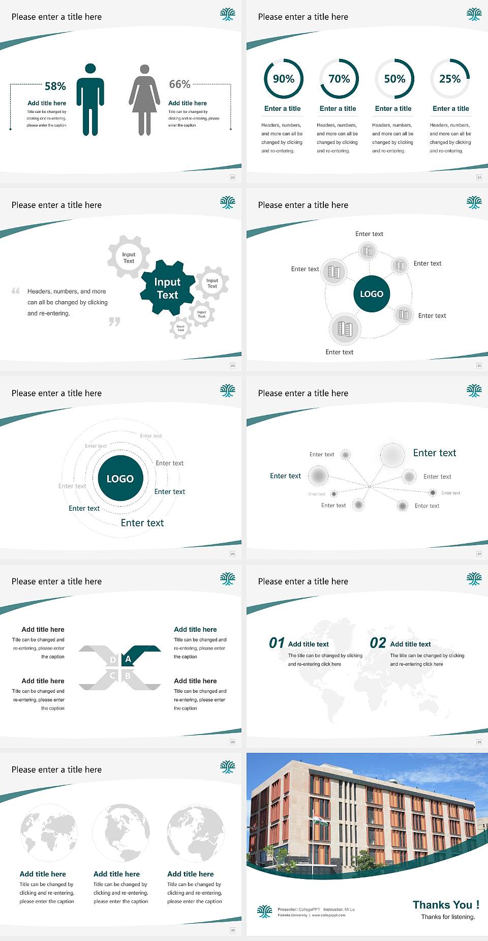 Plaksha University Course/Courseware Creation PPT Template4:3 ratio PPT effect preview image4