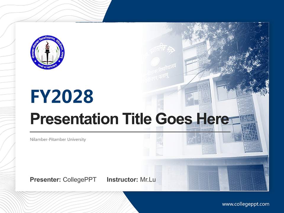 Nilamber-Pitamber University Academic Presentation/Research Findings Report PPT Template4:3 ratio PPT effect preview image5