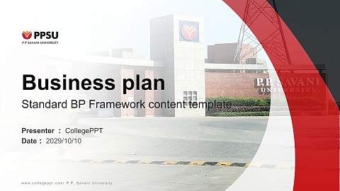 P.P. Savani University Competition/Entrepreneurship Contest PPT Template