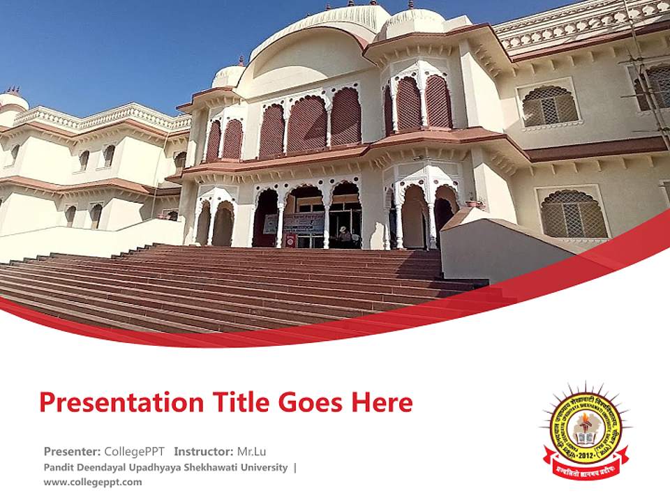 Pandit Deendayal Upadhyaya Shekhawati University Course/Courseware Creation PPT Template4:3 ratio PPT effect preview image5