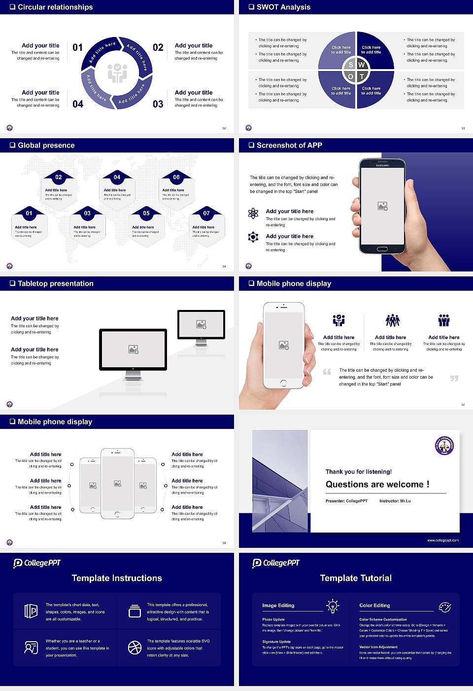 Periyar University General PPT Template16:9 ratio PPT effect preview image5