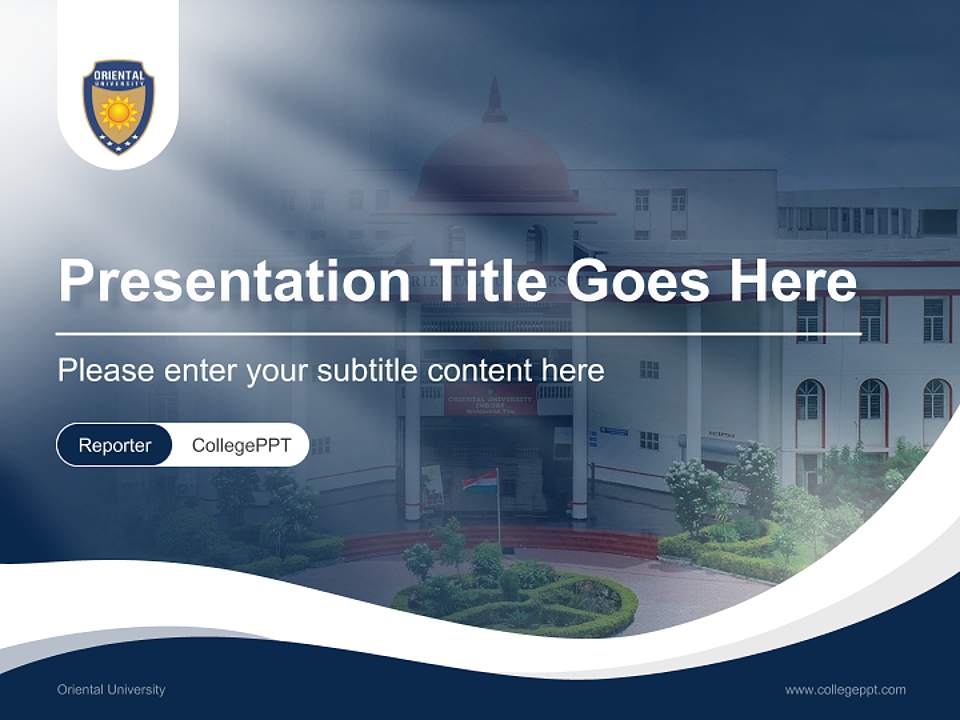 Oriental University Lecture Sharing and Networking Event PPT Template4:3 ratio PPT effect preview image4